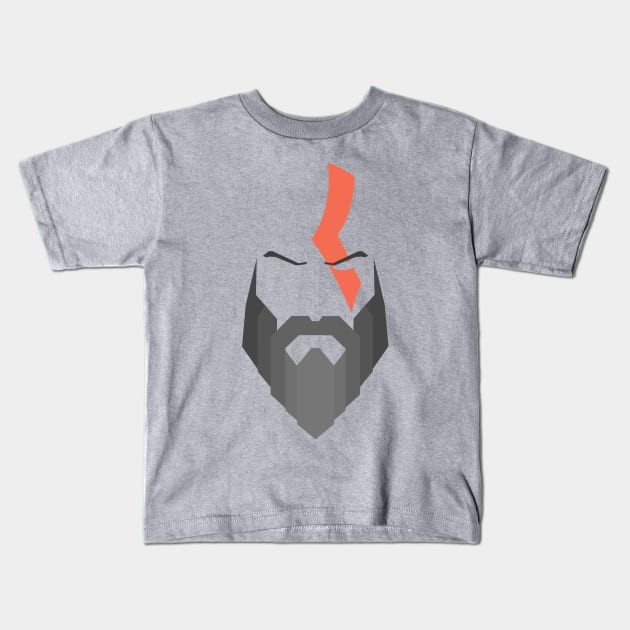 God of War Kratos Kids T-Shirt by hellomammoth